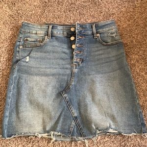 maurice’s high waisted blue jean skirt (worn once) size 10